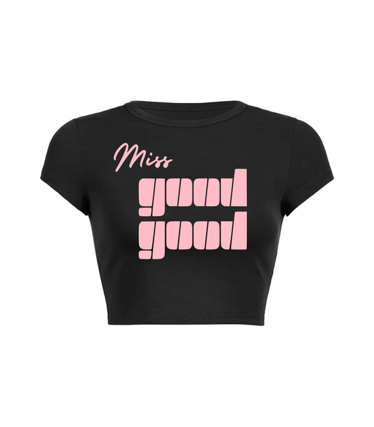 Miss Good Good Crop Top - Black